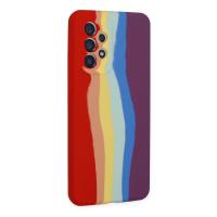 Newface Samsung Galaxy A53 5G Kılıf Ebruli Lansman Silikon - Kırmızı-Mor