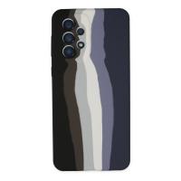 Newface Samsung Galaxy A53 5G Kılıf Ebruli Lansman Silikon - Siyah-Lacivert