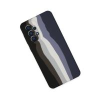 Newface Samsung Galaxy A53 5G Kılıf Ebruli Lansman Silikon - Siyah-Lacivert