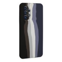 Newface Samsung Galaxy A53 5G Kılıf Ebruli Lansman Silikon - Siyah-Lacivert