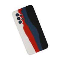 Newface Samsung Galaxy A53 5G Kılıf Ebruli Lansman Silikon - Beyaz-Siyah