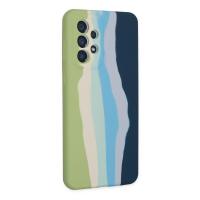 Newface Samsung Galaxy A53 5G Kılıf Ebruli Lansman Silikon - Yeşil-Koyu Yeşil