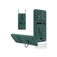 Newface Samsung Galaxy A23 4G Kılıf Zuma Kartvizitli Yüzüklü Silikon - Yeşil