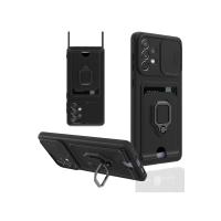 Newface Samsung Galaxy A33 5G Kılıf Zuma Kartvizitli Yüzüklü Silikon - Siyah