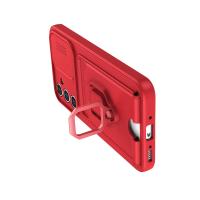 Newface Samsung Galaxy A24 4G Kılıf Zuma Kartvizitli Yüzüklü Silikon - Kırmızı