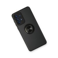 Newface Samsung Galaxy A73 5G Kılıf Montreal Yüzüklü Silikon Kapak - Siyah