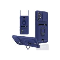 Newface Samsung Galaxy A73 5G Kılıf Zuma Kartvizitli Yüzüklü Silikon - Lacivert