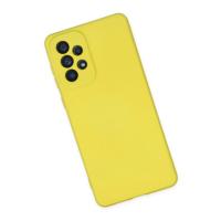 Newface Samsung Galaxy A23 4G Kılıf Nano içi Kadife Silikon - Sarı