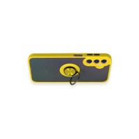 Newface Samsung Galaxy A24 4G Kılıf Montreal Yüzüklü Silikon Kapak - Sarı