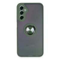 Newface Samsung Galaxy A24 4G Kılıf Montreal Yüzüklü Silikon Kapak - Yeşil