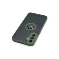 Newface Samsung Galaxy A24 4G Kılıf Montreal Yüzüklü Silikon Kapak - Yeşil