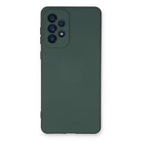 Newface Samsung Galaxy A53 5G Kılıf Nano içi Kadife Silikon - Koyu Yeşil