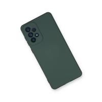 Newface Samsung Galaxy A53 5G Kılıf Nano içi Kadife Silikon - Koyu Yeşil