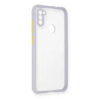 Newface Samsung Galaxy A11 Kılıf Miami Şeffaf Silikon - Lila