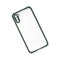 Newface Samsung Galaxy A11 Kılıf Miami Şeffaf Silikon - Koyu Yeşil