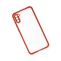 Newface Samsung Galaxy A11 Kılıf Miami Şeffaf Silikon - Kırmızı