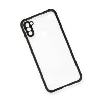 Newface Samsung Galaxy A11 Kılıf Miami Şeffaf Silikon - Siyah