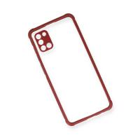 Newface Samsung Galaxy A31 Kılıf Miami Şeffaf Silikon - Fuşya