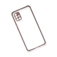 Newface Samsung Galaxy A71 Kılıf Miami Şeffaf Silikon - Açık Mor