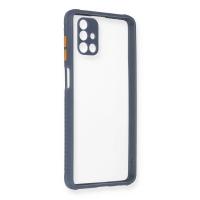 Newface Samsung Galaxy M51 Kılıf Miami Şeffaf Silikon - Gri