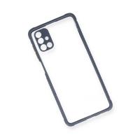 Newface Samsung Galaxy M51 Kılıf Miami Şeffaf Silikon - Gri