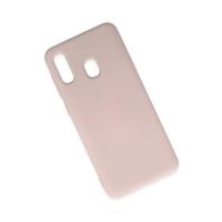 Newface Samsung Galaxy A20 Kılıf Nano içi Kadife Silikon - Pudra