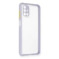 Newface Samsung Galaxy M51 Kılıf Miami Şeffaf Silikon - Lila