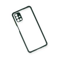 Newface Samsung Galaxy M51 Kılıf Miami Şeffaf Silikon - Koyu Yeşil