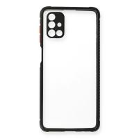 Newface Samsung Galaxy M51 Kılıf Miami Şeffaf Silikon - Siyah