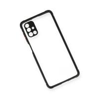 Newface Samsung Galaxy M51 Kılıf Miami Şeffaf Silikon - Siyah