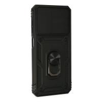 Newface Samsung Galaxy A23 4G Kılıf Pars Lens Yüzüklü Silikon - Siyah