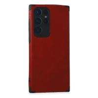Newface Samsung Galaxy S22 Ultra Kılıf Loop Deri Silikon - Kırmızı