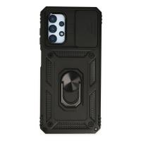 Newface Samsung Galaxy A33 5G Kılıf Pars Lens Yüzüklü Silikon - Siyah