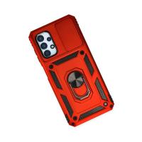 Newface Samsung Galaxy A33 5G Kılıf Pars Lens Yüzüklü Silikon - Kırmızı