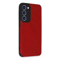 Newface Samsung Galaxy S23 Kılıf Loop Deri Silikon - Kırmızı