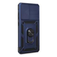 Newface Samsung Galaxy A53 5G Kılıf Pars Lens Yüzüklü Silikon - Lacivert