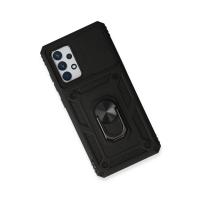 Newface Samsung Galaxy A73 5G Kılıf Pars Lens Yüzüklü Silikon - Siyah