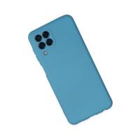 Newface Samsung Galaxy M33 Kılıf Nano içi Kadife Silikon - Mavi