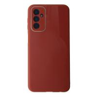 Newface Samsung Galaxy M23 Kılıf Glass Kapak - Bordo