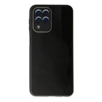 Newface Samsung Galaxy M33 Kılıf Glass Kapak - Siyah