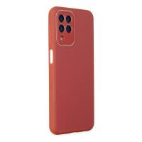 Newface Samsung Galaxy M33 Kılıf Glass Kapak - Bordo