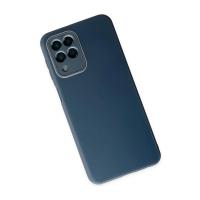 Newface Samsung Galaxy M33 Kılıf Glass Kapak - Mavi