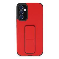 Newface Samsung Galaxy A54 5G Kılıf Mega Standlı Silikon - Kırmızı