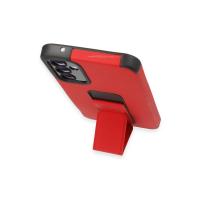 Newface Samsung Galaxy A54 5G Kılıf Mega Standlı Silikon - Kırmızı