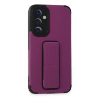 Newface Samsung Galaxy A54 5G Kılıf Mega Standlı Silikon - Mor