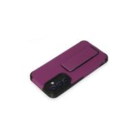 Newface Samsung Galaxy A54 5G Kılıf Mega Standlı Silikon - Mor