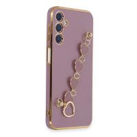 Newface Samsung Galaxy A24 4G Kılıf Esila Silikon - Mor