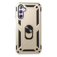 Newface Samsung Galaxy A24 4G Kılıf Sofya Yüzüklü Silikon Kapak - Gold