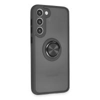 Newface Samsung Galaxy S23 Plus Kılıf Montreal Yüzüklü Silikon Kapak - Siyah