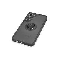 Newface Samsung Galaxy S23 Plus Kılıf Montreal Yüzüklü Silikon Kapak - Siyah